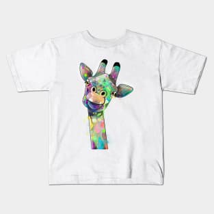 Colour pop giraffe Kids T-Shirt